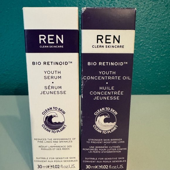 Ren Bio Retinoid Bundle - Youth Concentrate Oil & Youth Serum - Picture 1 of 3